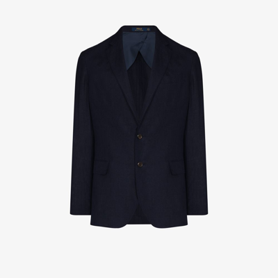 Polo Ralph Lauren Notch-lapel Single-breasted Blazer In Black