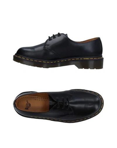 Dr. Martens' Dr. Martens Man Lace-up Shoes Black Size 4 Leather