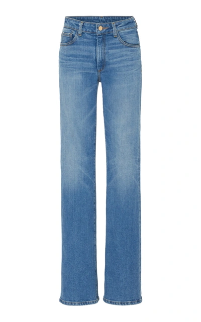 Brandon Maxwell Rigid High-rise Straight-leg Jeans In Blue