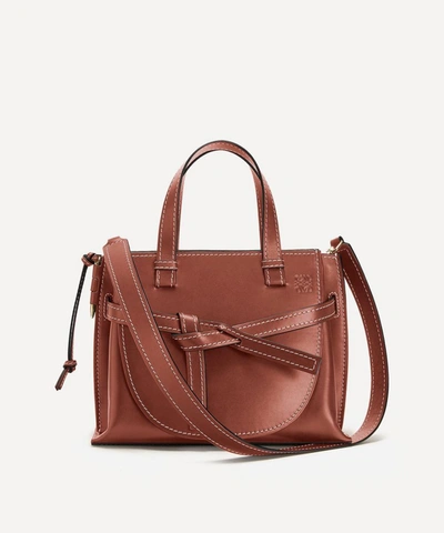 Loewe 'gate' Knotted Belt Top Handle Leather Mini Bag In Brown