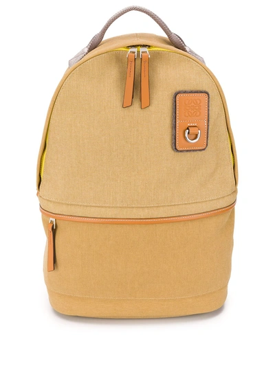 Loewe Small Logo-patch Backpack In Neutrals