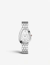Bvlgari Womens White Silver 103141 Serpenti Tubogas Stainless Steel And Opaline Quartz Watch