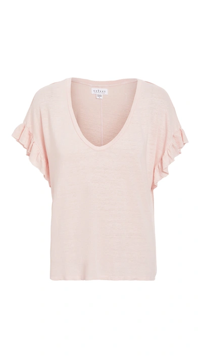 Velvet Cordelia Tee In Blush