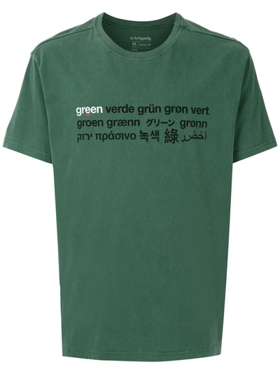 Osklen Stone Printed T-shirt In Green