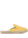 Manebi Hamptons Backless Espadrille Loafers In Yellow