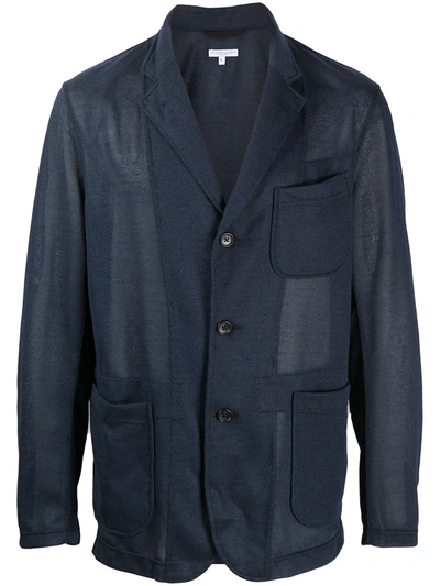 Engineered Garments Single-breasted Coat In Blue