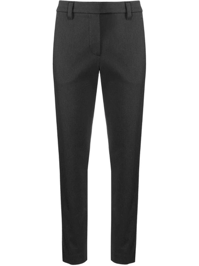 Brunello Cucinelli Cropped Slim-fit Trousers In Black
