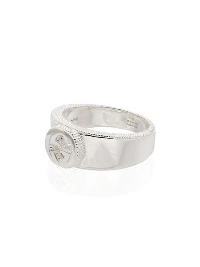 Gucci Interlocking G Ring In Silver