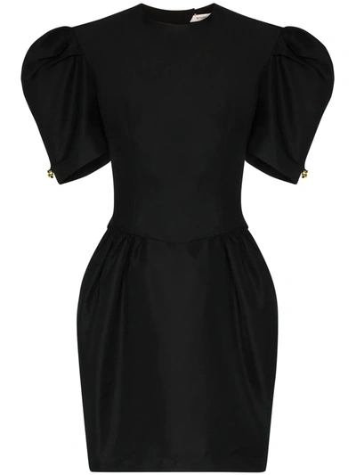 Brøgger Charlie Puff-sleeve Mini Dress In Black