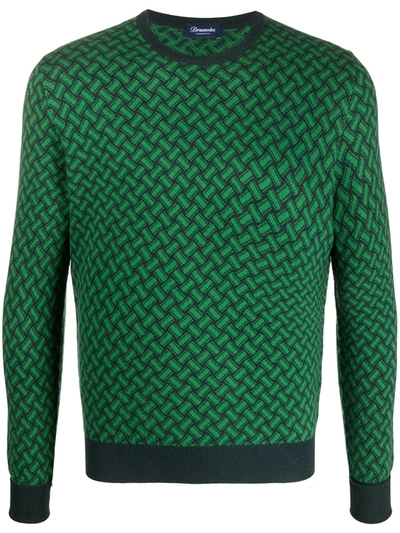 Drumohr Classic Long-sleeve T-shirt In Green