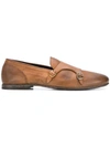 Leqarant Monk Leather Leather Moccasin In Brown