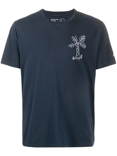 Universal Works Palm Tree Print T-shirt In Blue