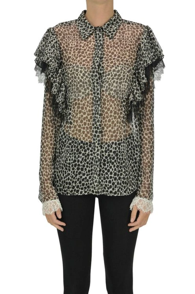 Philosophy Di Lorenzo Serafini Animal Print Crepè Shirt