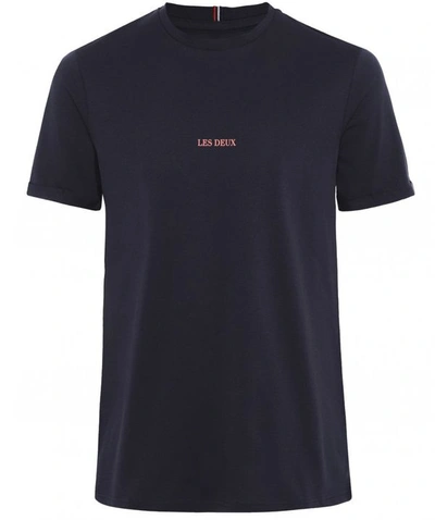 Les Deux Crew Neck Lens T-shirt Colour: Navy In Blue