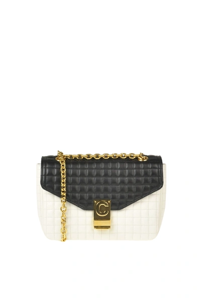Celine C Crossbody Bag In Bicolor Quilted Leather In Multicoloured
