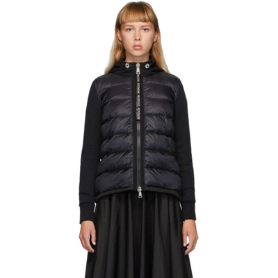 Moncler Quilted Zipped Puffer Jacket In 999 Black