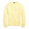 Ralph Lauren Cable-knit Cotton Sweater In Fall Yellow