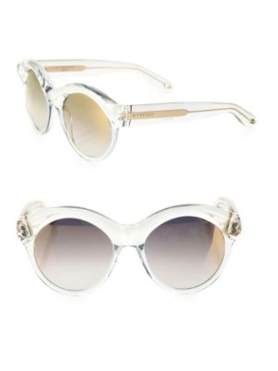 Givenchy 54mm Rounded Sunglasses In Crystal