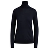 Ralph Lauren Silk-blend Turtleneck In Lauren Navy