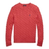 Ralph Lauren Cable-knit Cotton Sweater In Rosette Heather