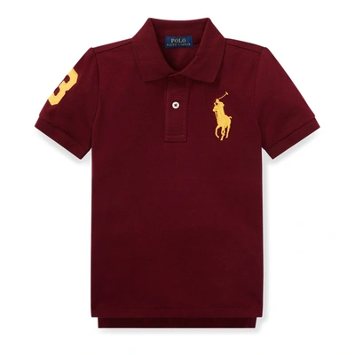 Polo Ralph Lauren Big Pony Cotton Mesh Polo In Classic Wine