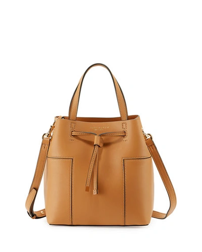 Tory Burch Block-t Micro Drawstring Crossbody Bag In Aged Vachetta |  ModeSens