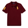 Polo Ralph Lauren Kids' Big Pony Cotton Mesh Polo In Classic Wine