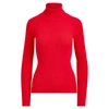 Ralph Lauren Ribbed Turtleneck Sweater In Lipstick Red