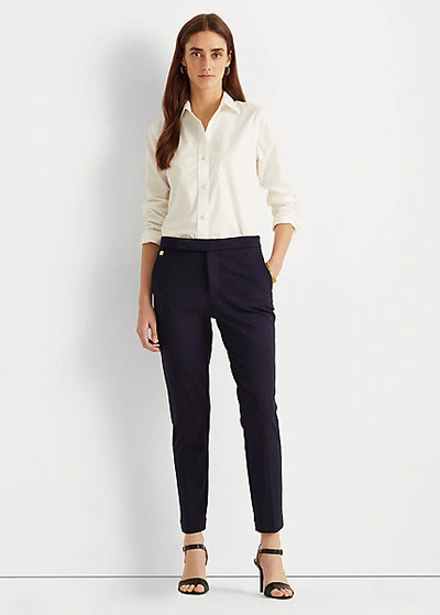 Ralph Lauren Straight Ponte Pant In Lauren Navy