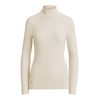 Ralph Lauren Ribbed Turtleneck Sweater In Mascarpone Cream