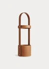 Ralph Lauren Brennan Leather Umbrella Stand In Saddle