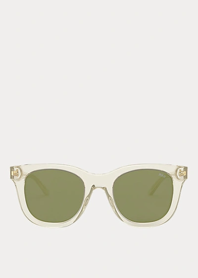 Ralph Lauren Square-shaped Sunglasses In Light Blue Mirror Silver