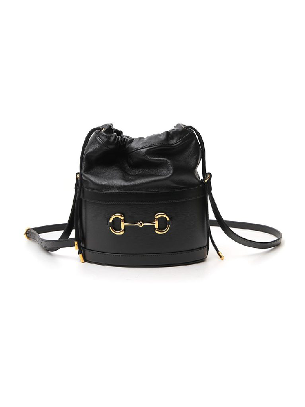 Gucci 1955 Horsebit Bucket Bag In Black | ModeSens