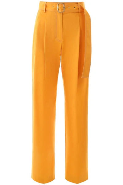 Sies Marjan Blanche Loose Cotton Pants In Yellow,orange