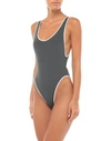 Stella Mccartney One-piece Swimsuits In Steel Grey