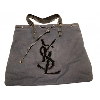 Pre-owned Saint Laurent Cloth Handbag In Black