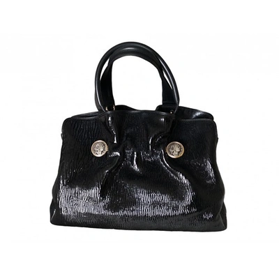 Pre-owned Bvlgari Patent Leather Tote In Black