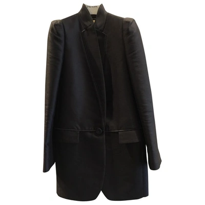 Pre-owned Stella Mccartney Silk Coat In Black