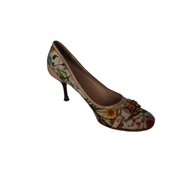 Pre-owned Gucci Cloth Heels In Multi