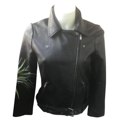 Pre-owned Comptoir Des Cotonniers Black Leather Leather Jacket