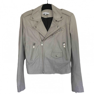 Pre-owned Iro Leather Jacket In Grey