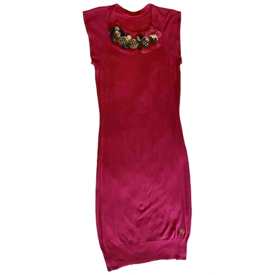 Pre-owned Matthew Williamson Silk Mid-length Dress In Pink