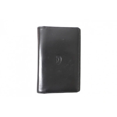 Pre-owned Cartier Leather Wallet In Black