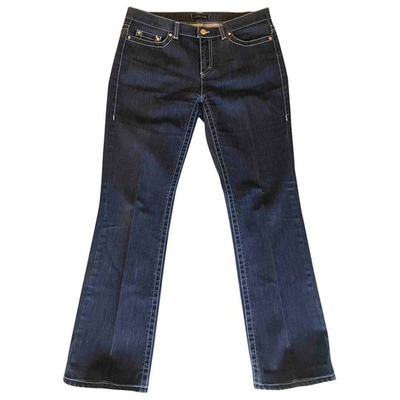 Pre-owned Roberto Cavalli Blue Cotton - Elasthane Jeans