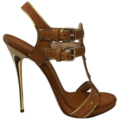 Pre-owned Ermanno Scervino Camel Leather Sandals