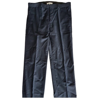 Pre-owned Lancel Trousers In Blue