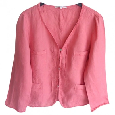 Pre-owned Gerard Darel Linen Blazer In Red