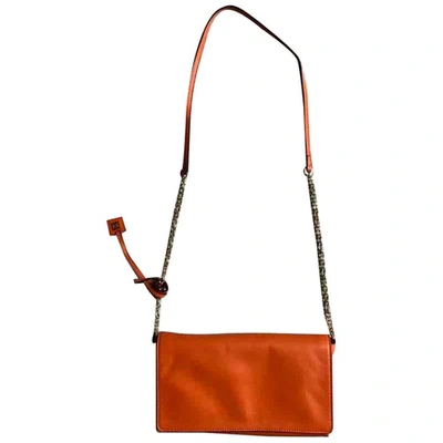 Pre-owned Coccinelle Leather Crossbody Bag In Orange