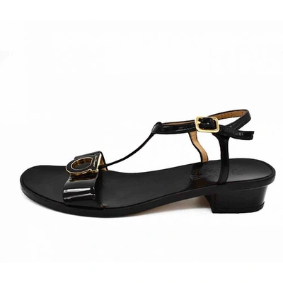 Pre-owned Ferragamo Black Leather Sandals