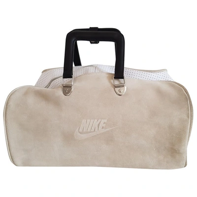 Pre-owned Nike Beige Suede Handbag